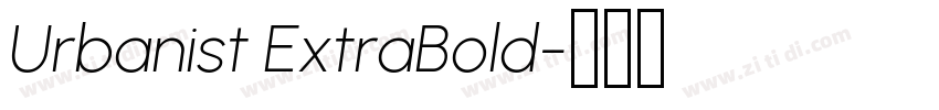 Urbanist ExtraBold字体转换